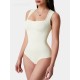 Customized cross-border best-selling seamless bodysuit with a square neck, waist, and hip lift, versatile body-slimming yoga pants.