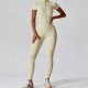 TK's popular high-stretch, quick-drying bodysuit with front zipper for outer wear, a breathable, tight-fitting yoga jumpsuit