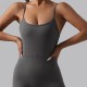Classic cross-border patchwork suspender yoga bodysuit, outdoor running, and fitness wear for women.