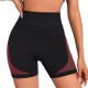 Cross-border contrast color yoga tights, peach hip shorts, European and American style, high-waisted, hip-lifting, quick-drying yoga shorts
