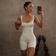 European and American classic seamless U-back bodysuit, solid color tight sports jumpsuit for women.