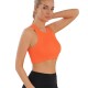 Sleeveless Yoga Tank Top, High-Waisted, Short, Navel-Exposed, Fitness Running Wear, Fashionable, Slimming, Quick-Drying, Fitness Top for Women