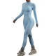 TK's Hot-Selling Seamless Sports Bodysuit, High Elasticity, Slimming, Hip-Lifting Yoga Wear, One-Piece Zippered Fitness Bodysuit.