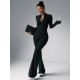 Xiyin's new patchwork zippered yoga jumpsuit, long-sleeved, slim-fitting, hip-lifting fitness jumpsuit for women, European and American autumn and winter