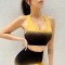 Yoga Vest with Gradient Shockproof Breathable Running Back-Stretching Push-Up Bra Top for Women