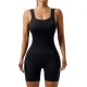 Double-Layered with Bra Pads European and American cross-border threaded yoga one-piece, seamless sportswear, fitness wear, sexy peach lift.