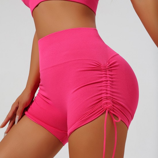 European and American drawstring tights, tummy-control yoga shorts, peach-butt running and fitness shorts, nude three-quarter yoga shorts.
