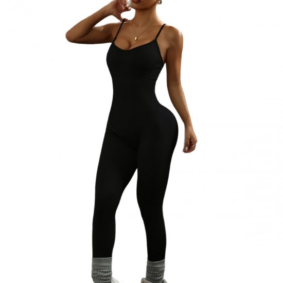 European and American autumn and winter tight yoga bodysuits, back-enhancing, quick-drying, hip-lifting, fitness yoga bodysuits, pilate.