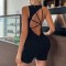 New European and American seamless yoga jumpsuits for women, sleeveless, tight, and sexy fitness running jumpsuits