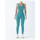 Double-layer Knitted Padded Ribbed Bodysuit, Seamless Bodysuit, Fitness Yoga Bodysuit