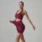 Cross-border High-Waisted Abdominal-Controlling Fitness Short-Sleeve Quick-Drying Tight Running Pants, Tie-Dye Jacquard Yoga Pants for Women