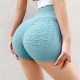 Cross-border yoga shorts, tummy-control peach-shaped, hip-lifting, stretchy, high-waisted running shorts for women.