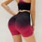 Yoga pants, cross-border, high-waisted, peach-hip, hip-lifting, tummy-control, elastic, quick-drying, anti-exposure, fitness gradient shorts for women