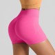 European and American seamless yoga shorts, peach lift high-waisted, quick-drying Women's dry fitness pants, tight and breathable running shorts.