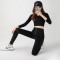 Cross-border yoga shark pants for outerwear in spring and autumn, high-waisted, buttoned-down, waisted, hip-lifting, tight, cropped, women's sports Barbie pants.