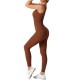 Double-layer Knitted Padded Ribbed Bodysuit, Seamless Bodysuit, Fitness Yoga Bodysuit