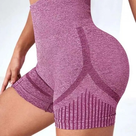 New cross-border yoga shorts, high-waisted hip-lifting yoga pants, running workout pants, yoga shorts, sportswear.