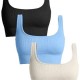 European and American solid color ribbed yoga bra, U-shaped, seamless, cross-border sports and fitness yoga vest bra for women